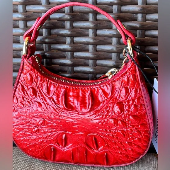 NWT Brahmin Lollie in RED EMBRACE Melbourne Micro Bag Wristlet